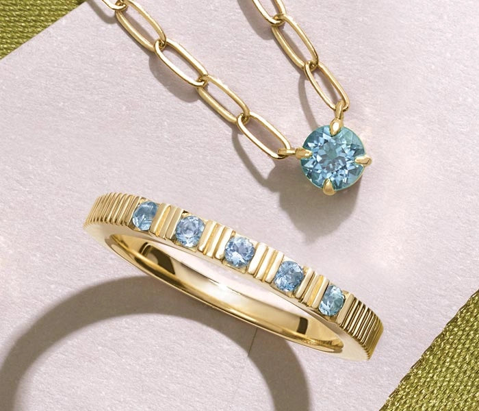 March Birthstone Aquamarine  At Sparkles Jewelry