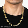 10k 7mm Yellow Gold Solid Curb 16" Chain Necklace (Available in Lengths 7" - 30")