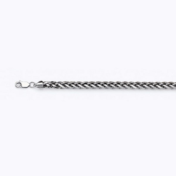 14k 5mm White Gold Palm 7" Chain Bracelet (Available in Lengths 7" - 30")