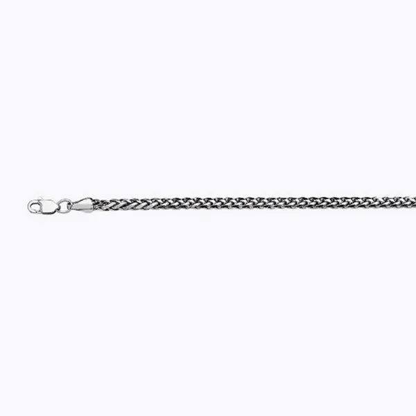 14k 2.5mm White Gold Palm 16" Chain Necklace (Available in Lengths 7" - 30")