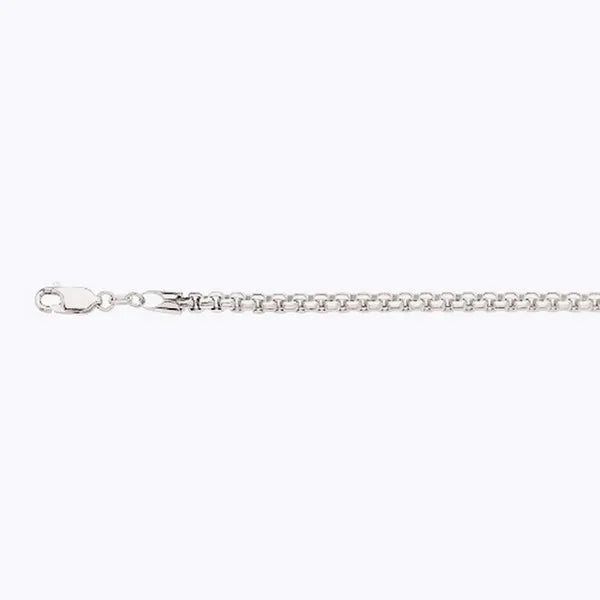 14k 3.5mm White Gold Venetian Box 16" Chain Necklace (Available in Lengths 7" - 30")