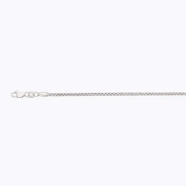 14k 1.5mm White Gold Venetian Box 16" Chain Necklace (Available in Lengths 7" - 30")