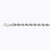 14k 5mm White Gold Solid Dc Rope 16" Chain Necklace (Available in Lengths 7" - 30")