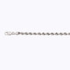 14k 3.5mm White Gold Solid Dc Rope 16" Chain Necklace (Available in Lengths 7" - 30")