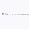 14k 3mm White Gold Solid Dc Rope 16" Chain Necklace (Available in Lengths 7" - 30")