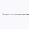 14k 2.5mm White Gold Solid Dc Rope 16" Chain Necklace (Available in Lengths 7" - 30")