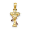 10K Two-Tone Communion Cup with Cross Charm