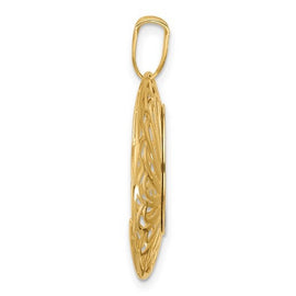 Leslie's 10K Two-tone Polished and Satin Pendant