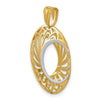 Leslie's 10K Two-tone Polished and Satin Pendant