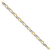 Leslie's 10K Two-tone Polished and D/C Link Bracelet