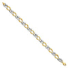 Leslie's 10K Two-tone Polished and D/C Link Bracelet