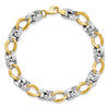 Leslie's 10K Two-tone Polished and D/C Link Bracelet