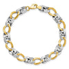 Leslie's 10K Two-tone Polished and D/C Link Bracelet