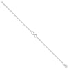 Leslie's 10K White Gold Polished Infinity with 1in ext. Bracelet