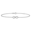 Leslie's 10K White Gold Polished Infinity with 1in ext. Bracelet
