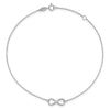 Leslie's 10K White Gold Polished Infinity with 1in ext. Bracelet