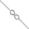 Leslie's 10K White Gold Polished Infinity with 1in ext. Bracelet