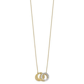 Leslie's 10K Rhodium-plated Polished D/C Necklace