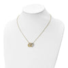 Leslie's 10K Rhodium-plated Polished D/C Necklace