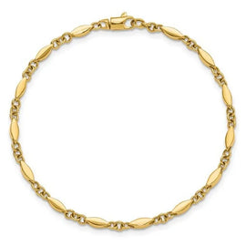 Leslie's 10K Polished Fancy Link Bracelet