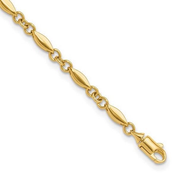 Leslie's 10K Polished Fancy Link Bracelet