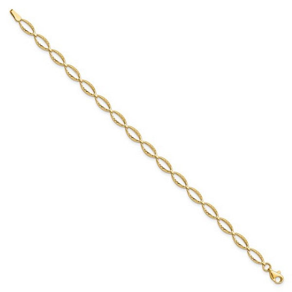 Leslie's 10K Polished and D/C Bracelet