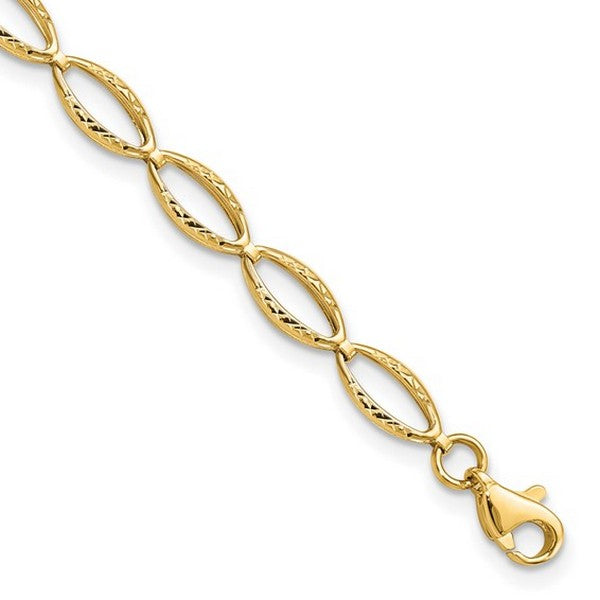 Leslie's 10K Polished and D/C Bracelet