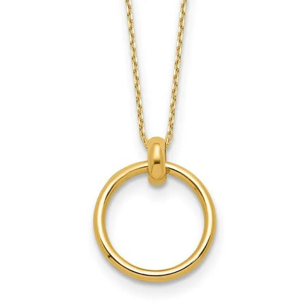 Leslie's 10K Polished Circle Necklace