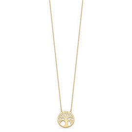 Leslie's 10K Polished Tree of Life Necklace