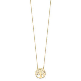Leslie's 10K Polished Tree of Life Necklace