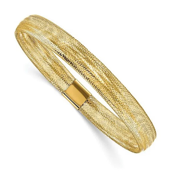 Leslie's 10K Polished Mesh Stretch Bracelet
