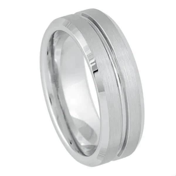 Platinum-plated (ion-plating*) White Tungsten 8mm