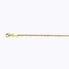 14k 1mm Yellow Gold Solid Dc Rope 16" Chain Necklace (Available in Lengths 7" - 30")
