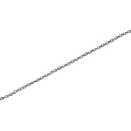 14k White Gold Dc Rolo 023 Gauge 16" Chain Necklace (Available in Lengths 7" - 30")
