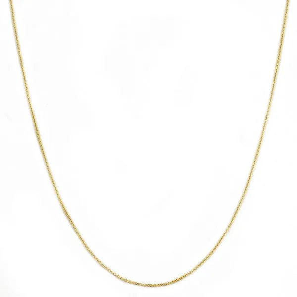 14k Yellow Gold Dc Rolo 023 Gauge 16" Chain Necklace (Available in Lengths 7" - 30")