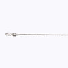 14k 1mm White Gold Solid Dc Rope 16" Chain Necklace (Available in Lengths 7" - 30")