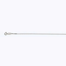 14k White Gold Box 050 Gauge 16" Chain Necklace (Available in Lengths 7" - 30")