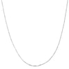14k White Gold Box 050 Gauge 16" Chain Necklace (Available in Lengths 7" - 30")