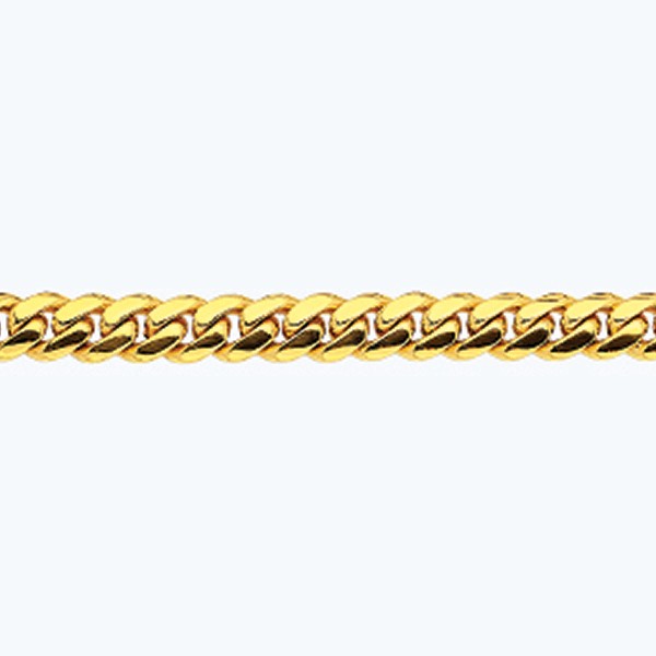 18k 9mm Yellow Gold Solid Miami Cuban 16" Chain Necklace (Available in Lengths 7" - 30")