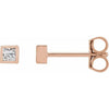 14K Rose 1/6 ctw Natural Diamond Bezel-Set Earrings
