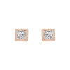 14K Rose 1/6 ctw Natural Diamond Bezel-Set Earrings