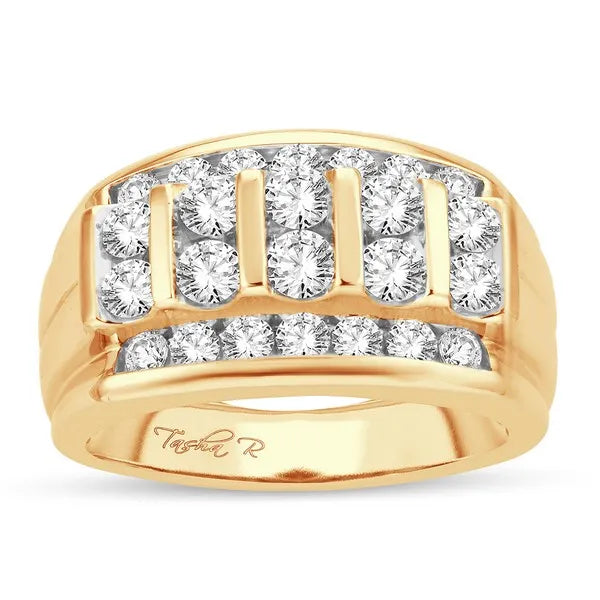 14k 2.00ct Diamond Mens Band