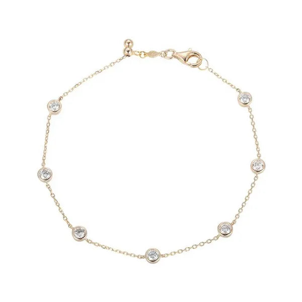 Essentials Medium Station Lab-Created Diamond Bracelet