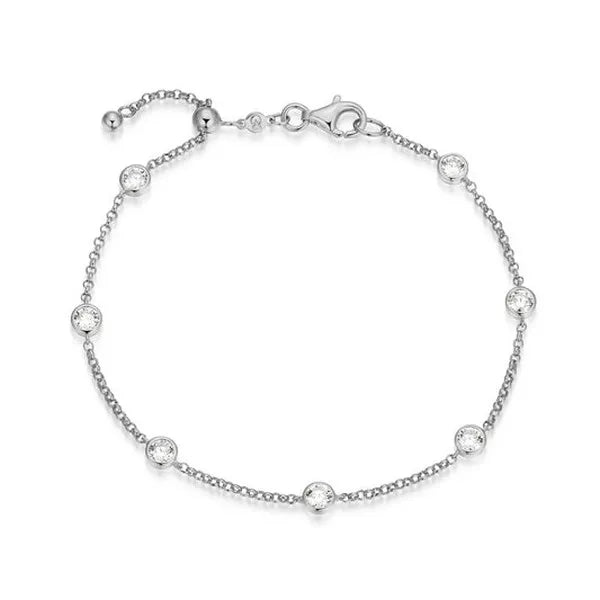 Essentials Medium Station Lab-Created Diamond Bracelet
