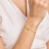 Open Twin Heart Bolo Bracelet in 14K Yellow Gold-Plated Sterling Silver