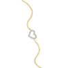 Open Heart Bolo Bracelet in 14K Yellow Gold-Plated Sterling Silver