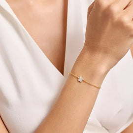 Paw Print Bolo Bracelet in 14K Yellow Gold-Plated Sterling Silver