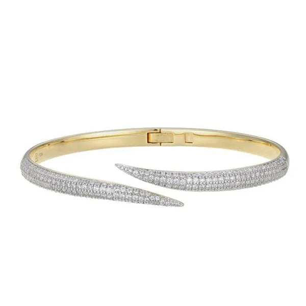 Wave Lab-Created Diamond Bangle