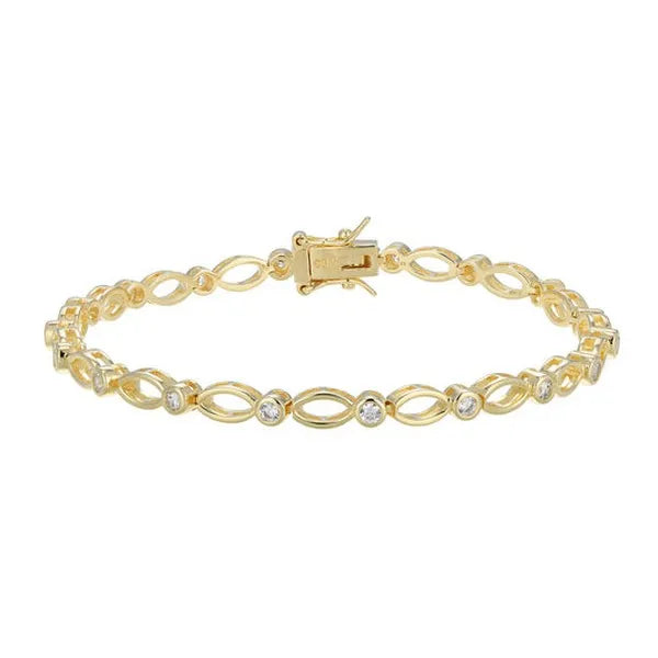 Timeless Marquise Lab-Created Diamond Line Bracelet