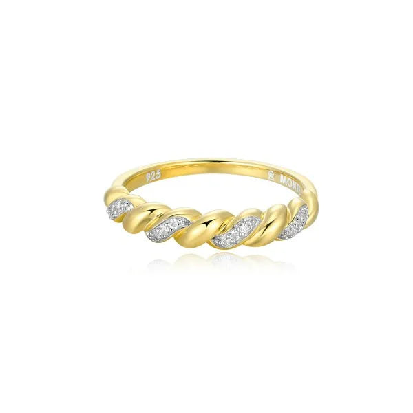 Twist Stackable Ring in 14K Yellow Gold-Plated Sterling Silver